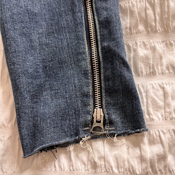 Rag & Bone Blue Skinny Jeans with Zipper Sides - Picture 3 of 8